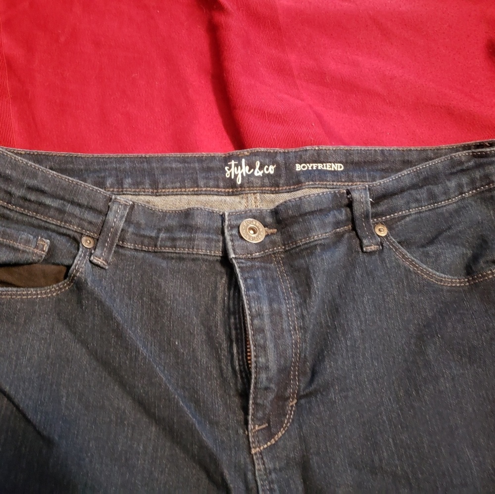 Style & Co boyfriend roll up jeans